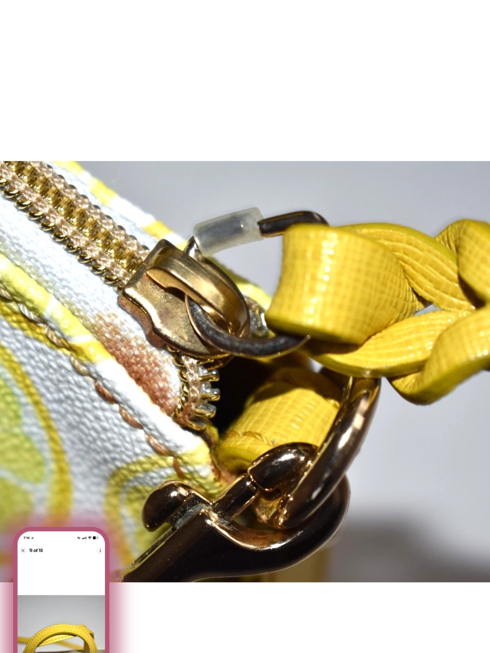 Dooney & Bourke Limone Ruby Bitsy Bag Lemon Print Crossbody Purse Handbag - Picture 9 of 11